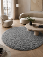 Rond Hoogpolig Vloerkleed - FLUFFY 3500 LIGHTGREY