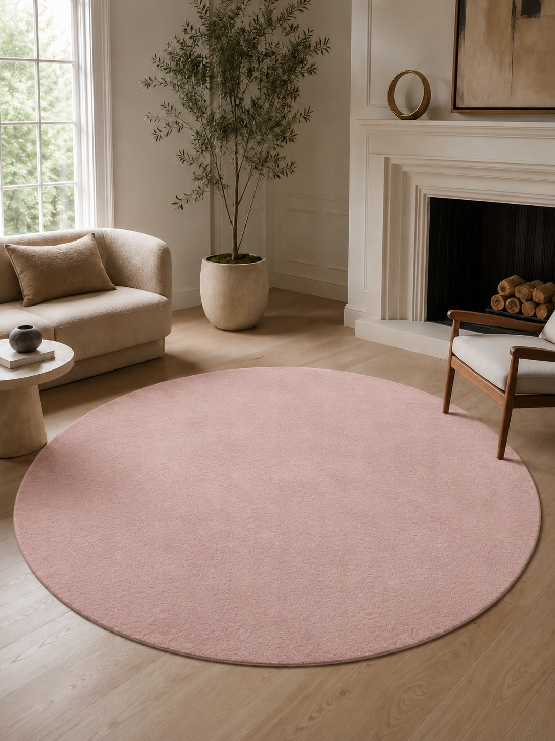 Tapis rond moderne - JOY 1400 ROSE