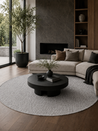 Tapis rond moderne - NIZZA 1800 GRIS CLAIR