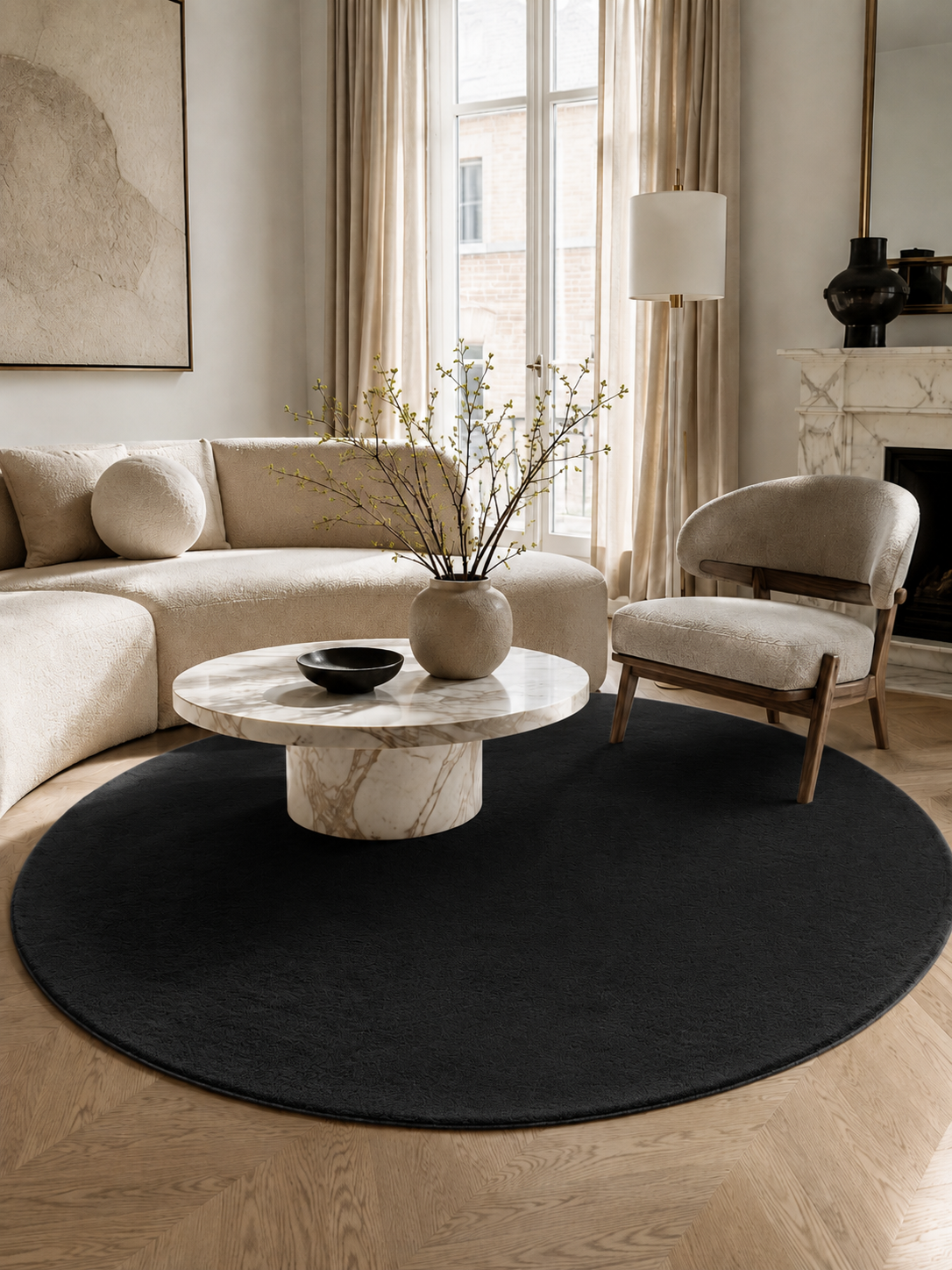 ROND POUFFY 5100 NOIR