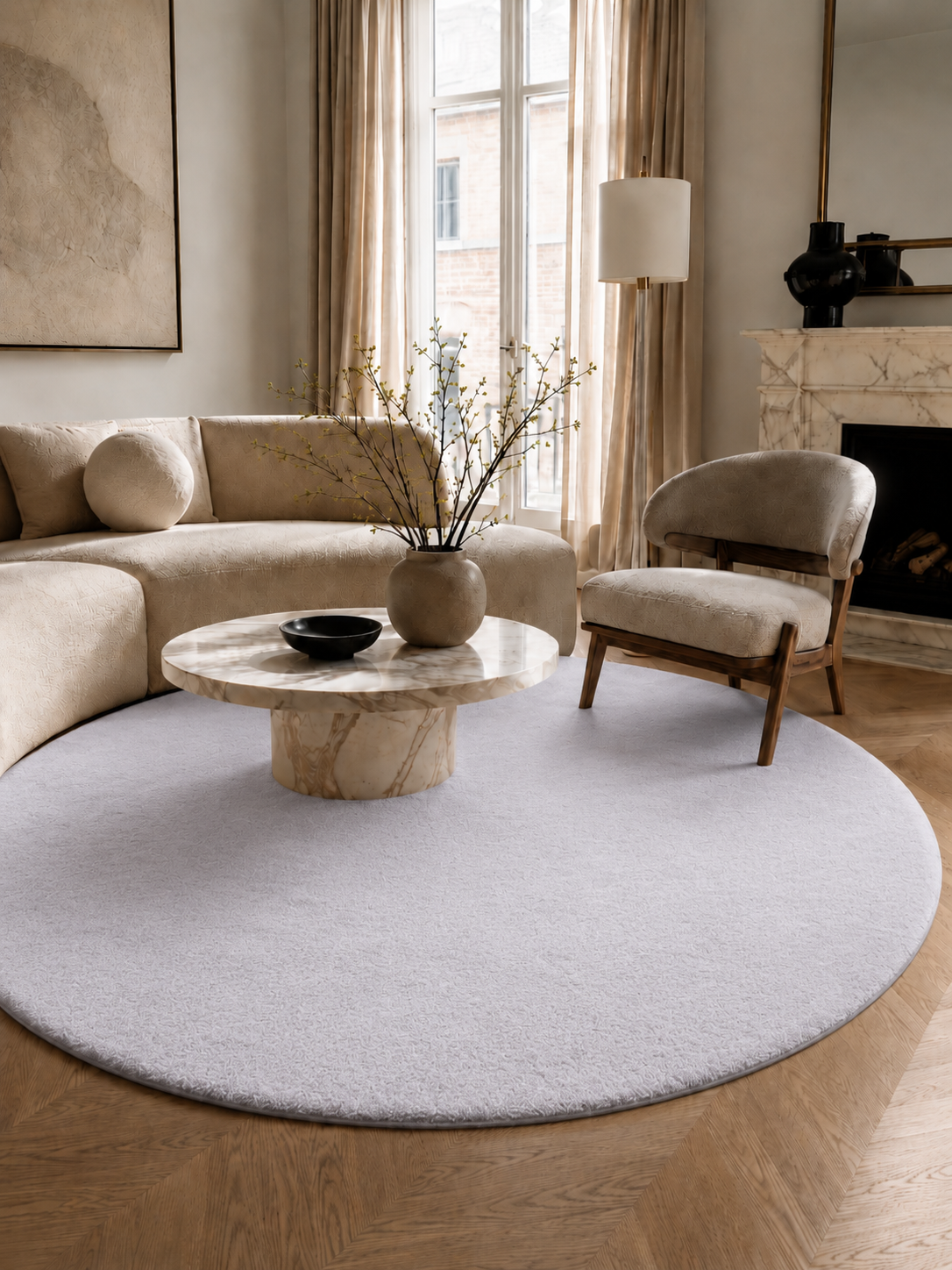 ROND POUFFY 5100 ARGENT