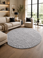 Tapis Shaggy rond à poils longs - LIFE 1500 GRIS CLAIR