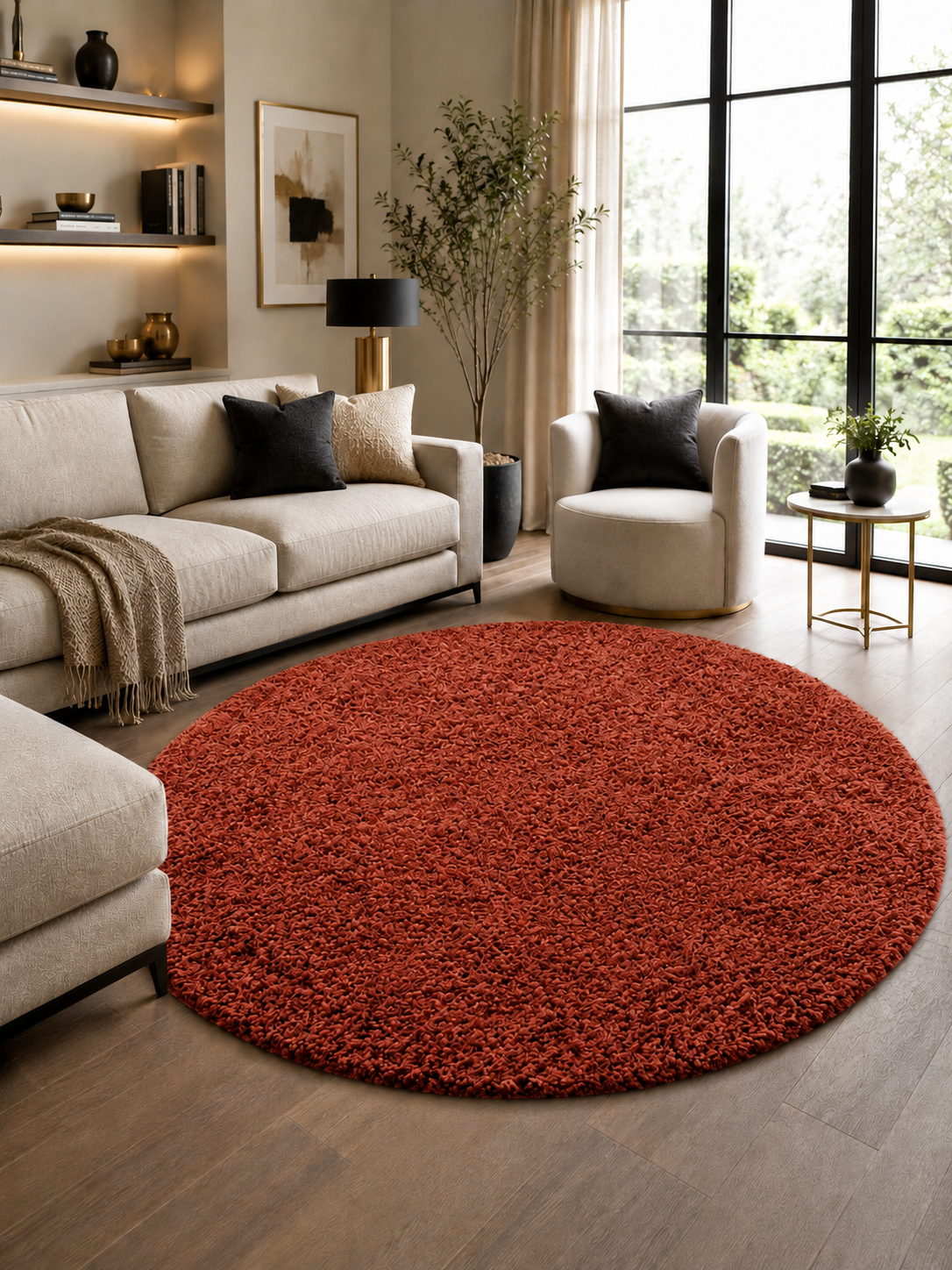 Tapis rond à poils longs Shaggy - LIFE 1500 TERRA