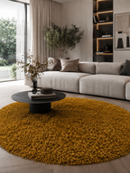 Tapis Shaggy Rond à Poils Longs - SYDNEY 3000 GOLD