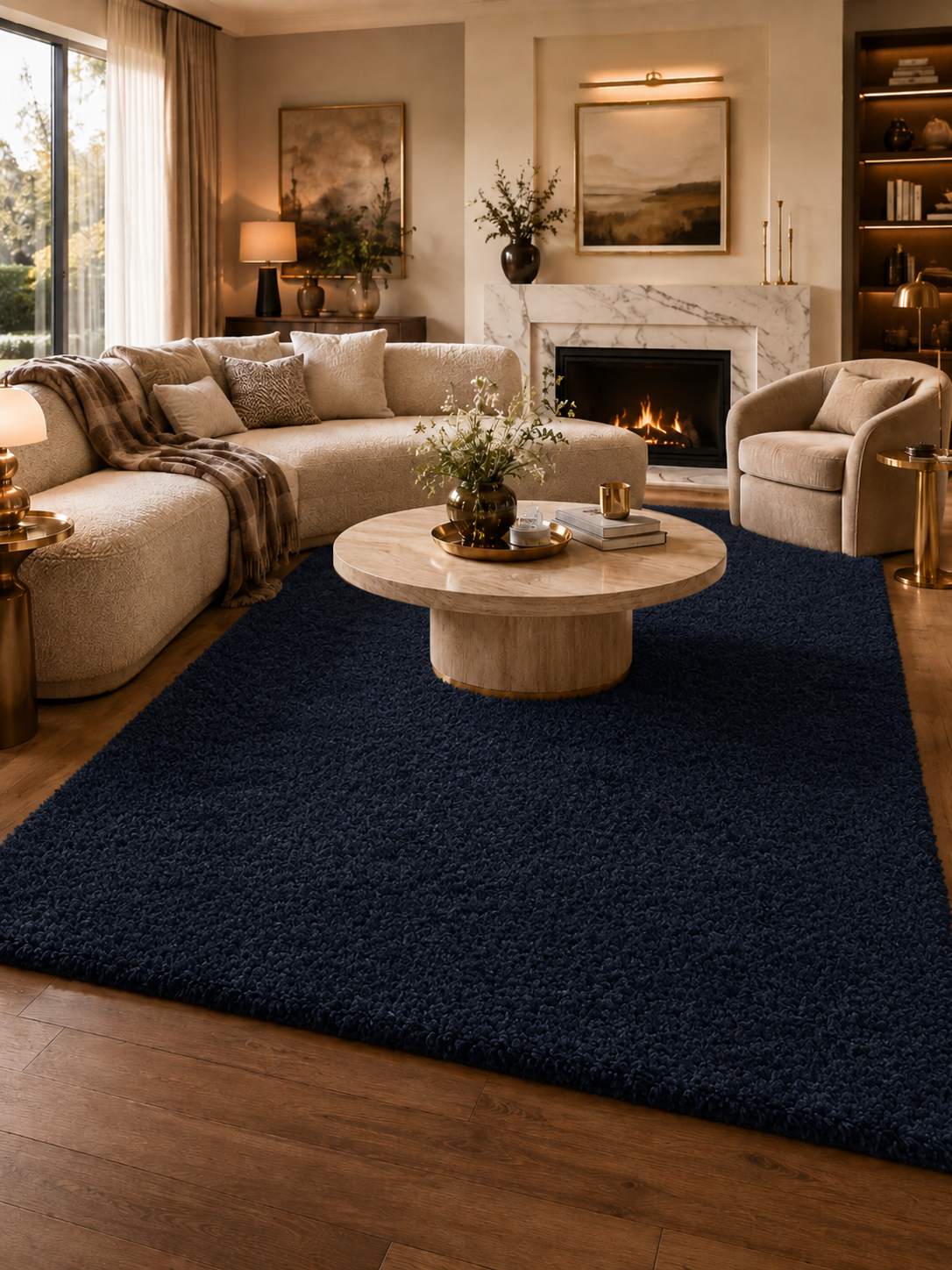 Tapis Shaggy à poils longs - LIFE 1500 NAVY