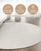 Tapis rond Japandi - Ovara Plano Beige