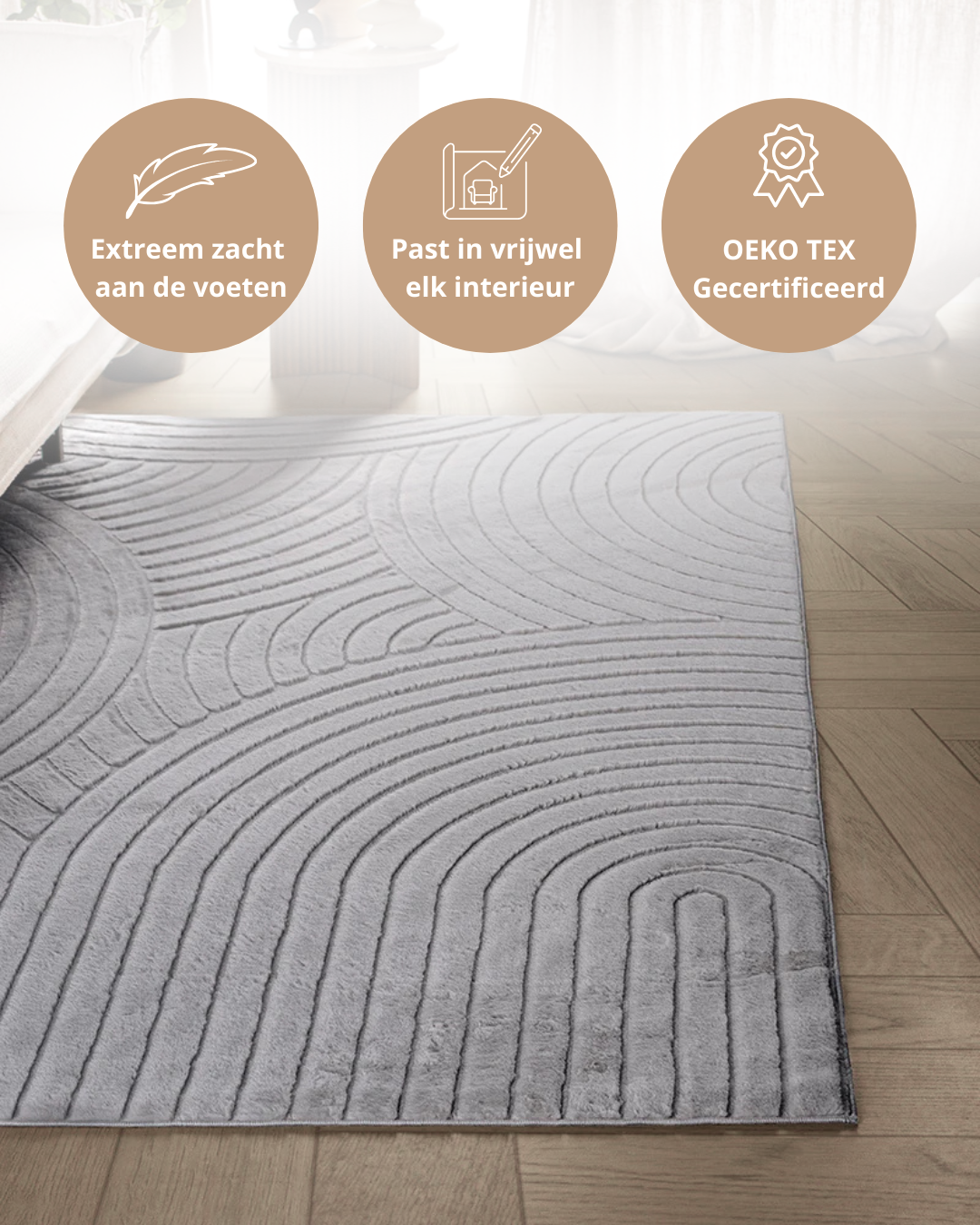 Tapis Japandi - Terra Zenith Gris
