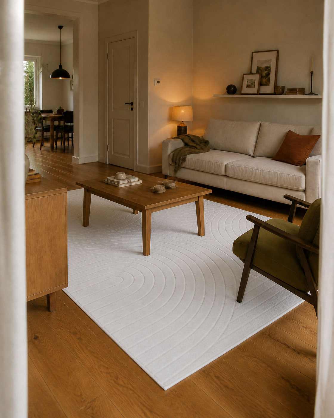 Tapis Japandi - Terra Zenith Crème