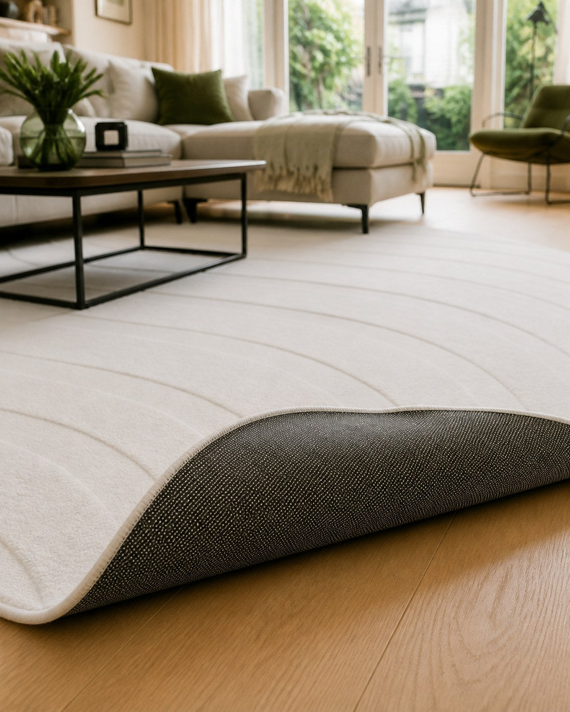 Tapis Rond Japandi - Ovara Maris Crème
