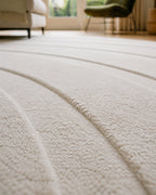 Tapis Rond Japandi - Ovara Maris Crème