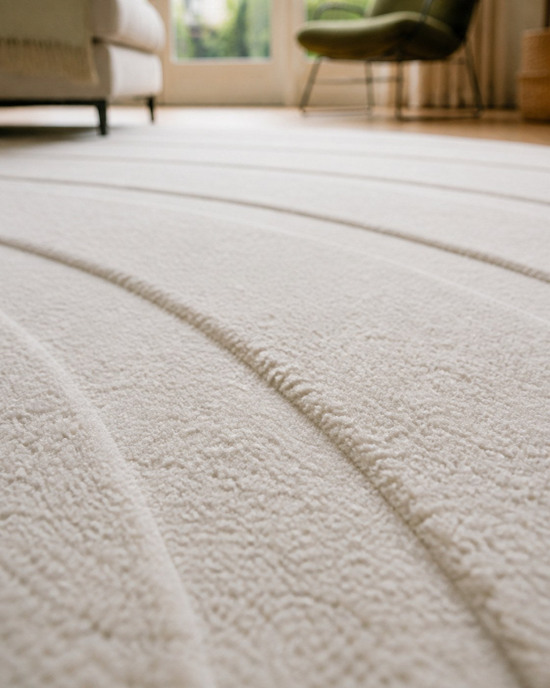 Tapis Rond Japandi - Ovara Maris Crème