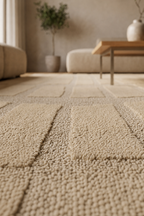 Tapis Japandi Linea Block Beige