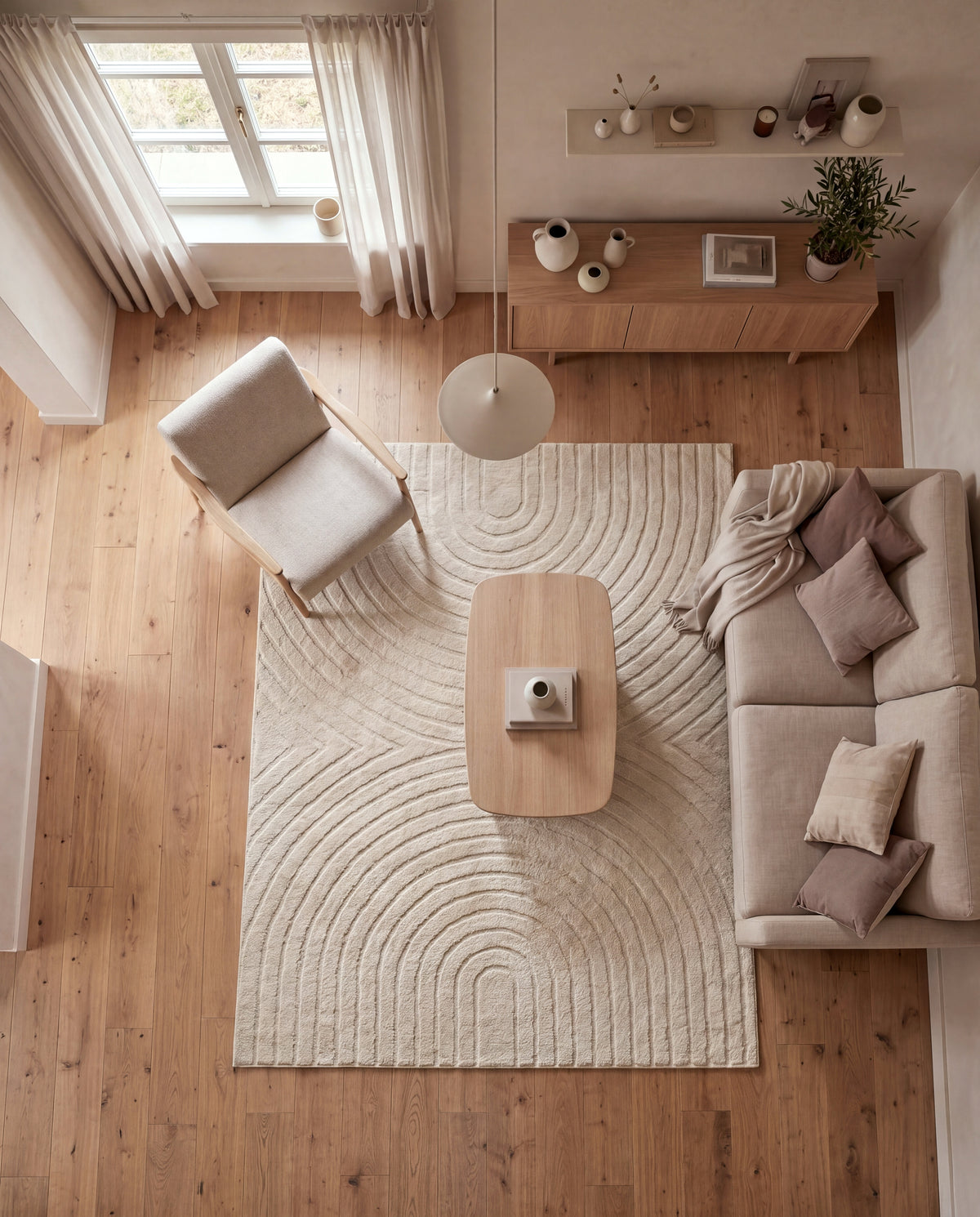 Tapis Japandi - ART 1122 CRÈME