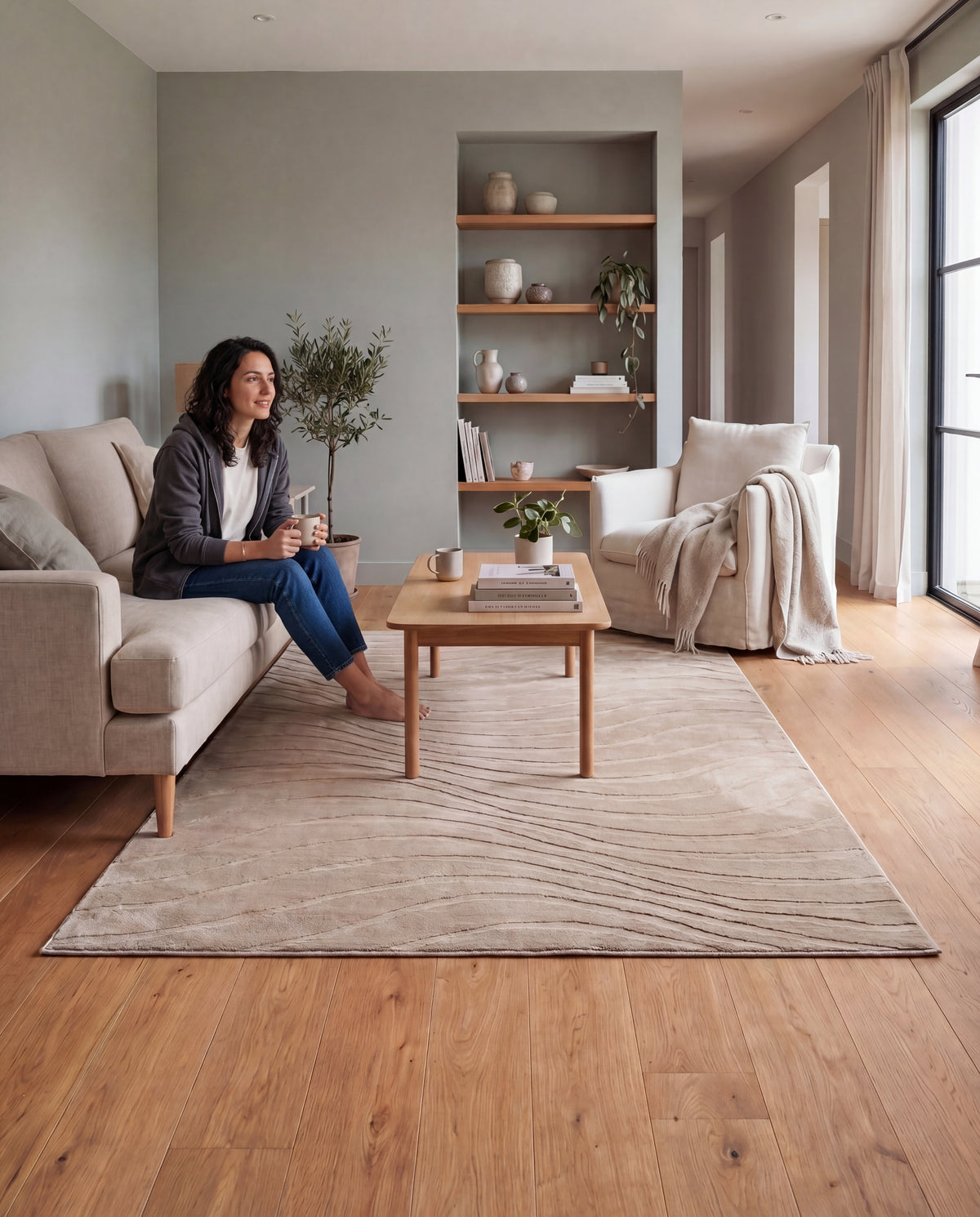 Tapis Japandi - Terra Maris Taupe
