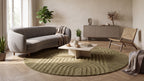 Tapis rond Japandi Linea Curve Vert