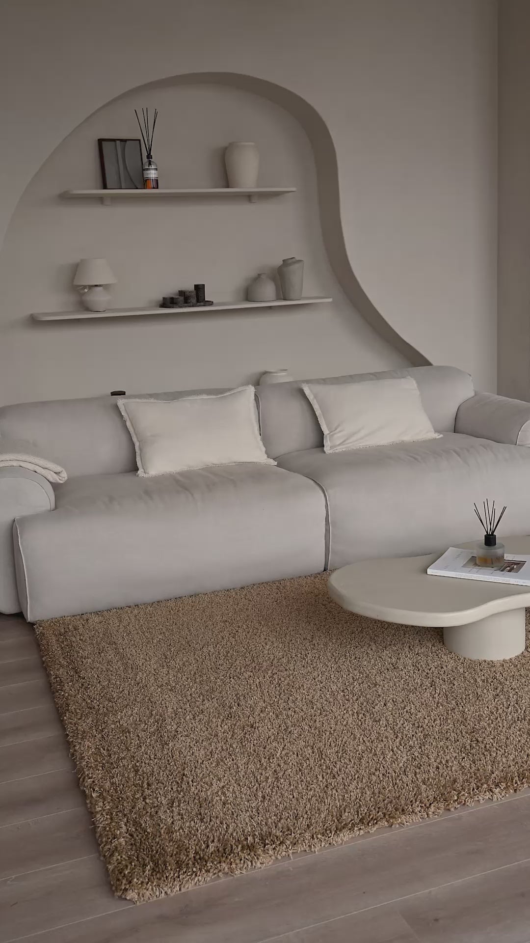 Tapis Shaggy - Mistral Warm Beige