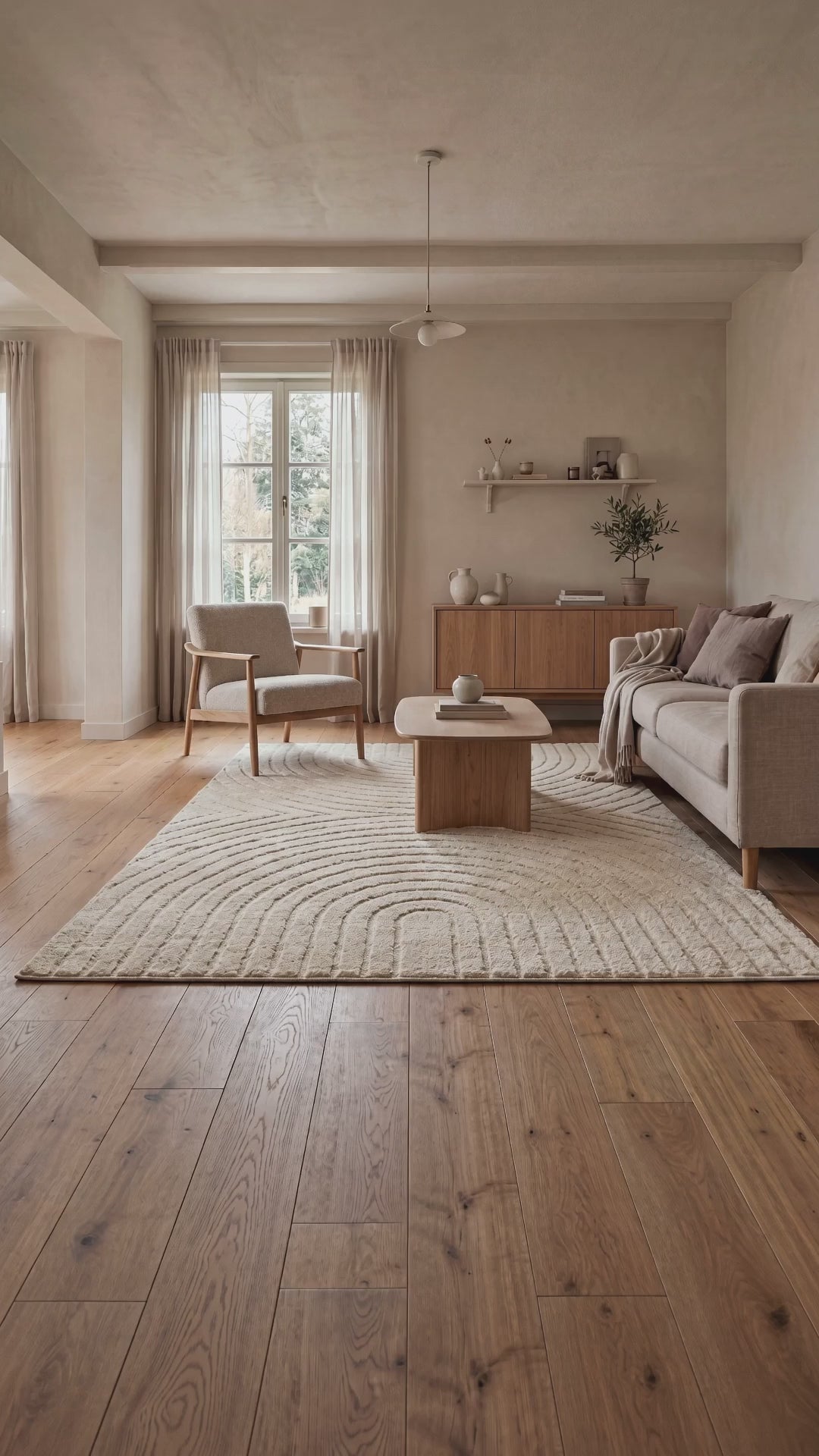 Tapis Japandi - ART 1122 CRÈME