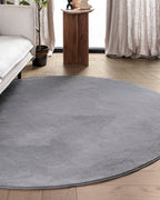 Tapis rond Japandi - Ovara Plano Gris