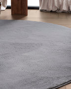 Tapis rond Japandi - Ovara Plano Gris