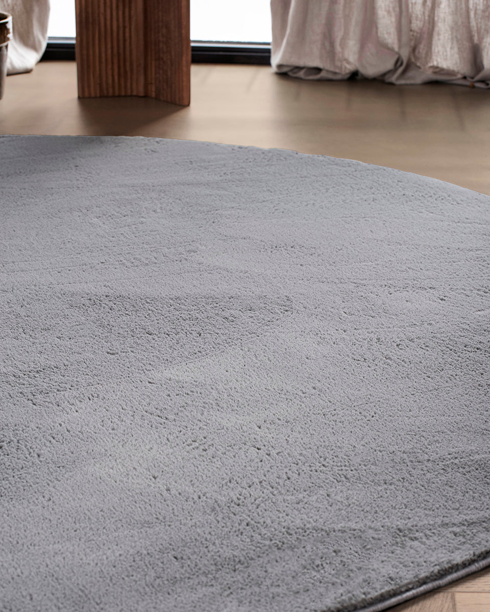 Tapis rond Japandi - Ovara Plano Gris