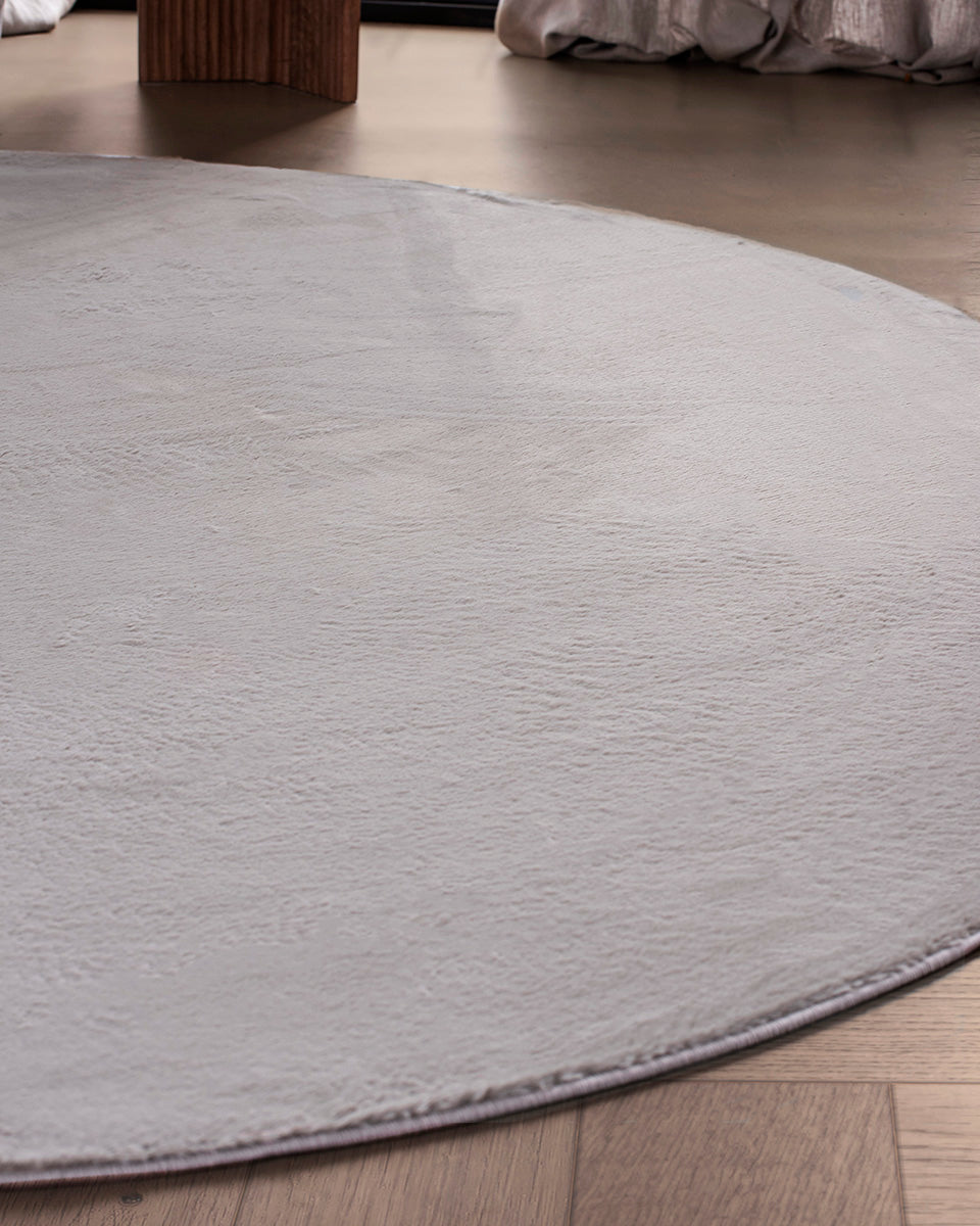 Tapis rond Japandi - Ovara Plano Taupe