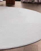 Tapis rond Japandi - Ovara Plano Blanc cassé