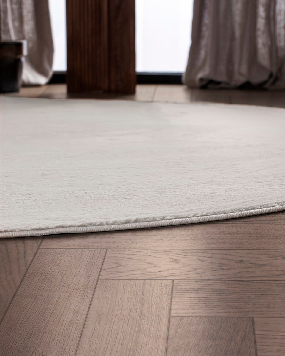 Tapis rond Japandi - Ovara Plano Beige
