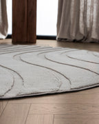 Tapis rond Japandi - Ovara Maris Taupe