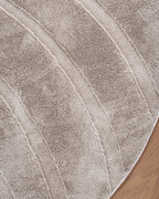 Tapis rond Japandi - Ovara Maris Taupe