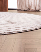 Tapis rond Japandi - Ovara Zenith Taupe