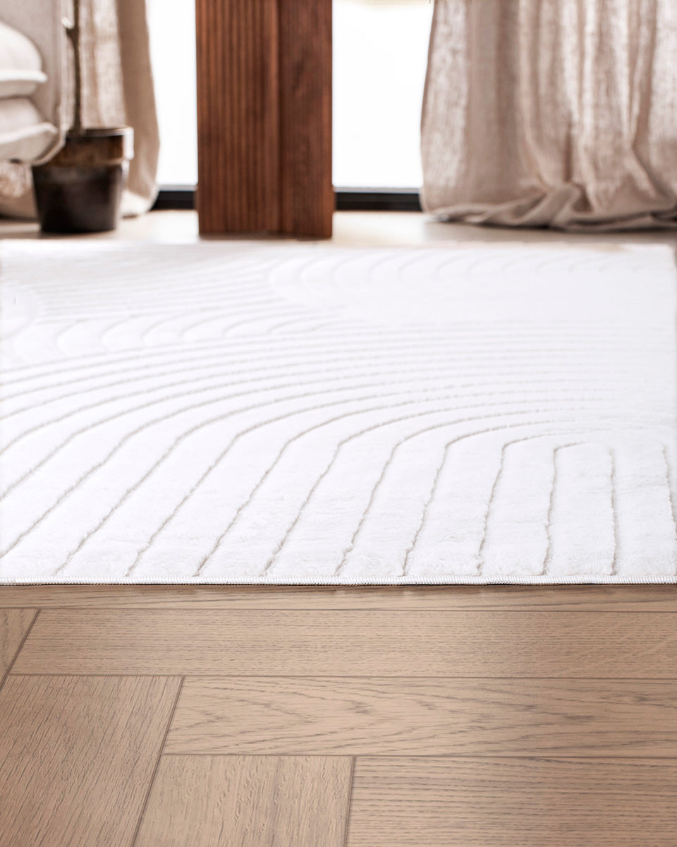 Tapis Japandi - Terra Zenith Blanc cassé